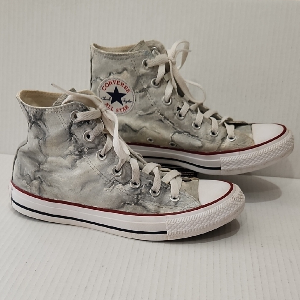 Converse Marble High-Top All Star Womens Shoes Size 8 B